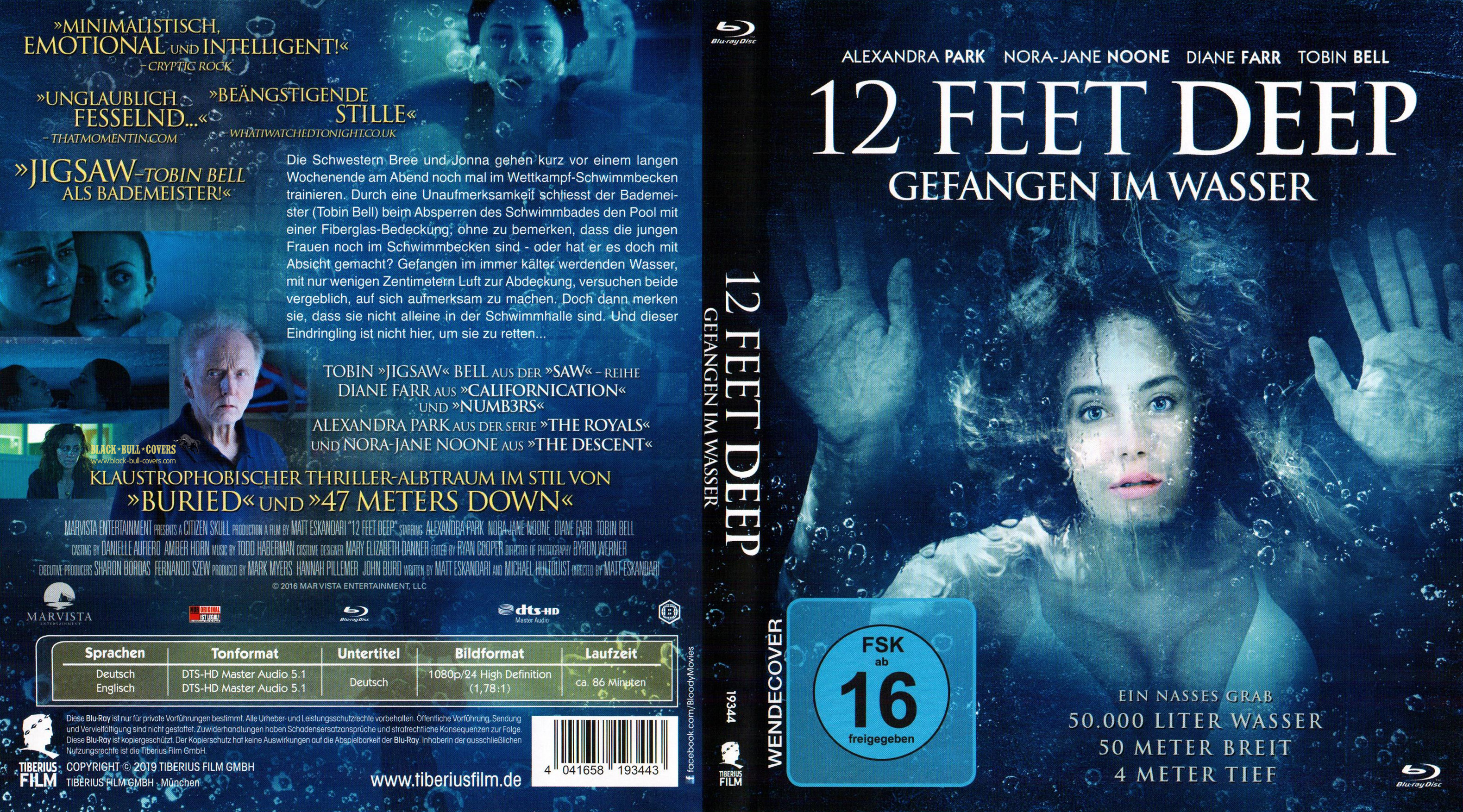 12 Feet Deep - Gefangen im Wasser Blu-ray-Cover