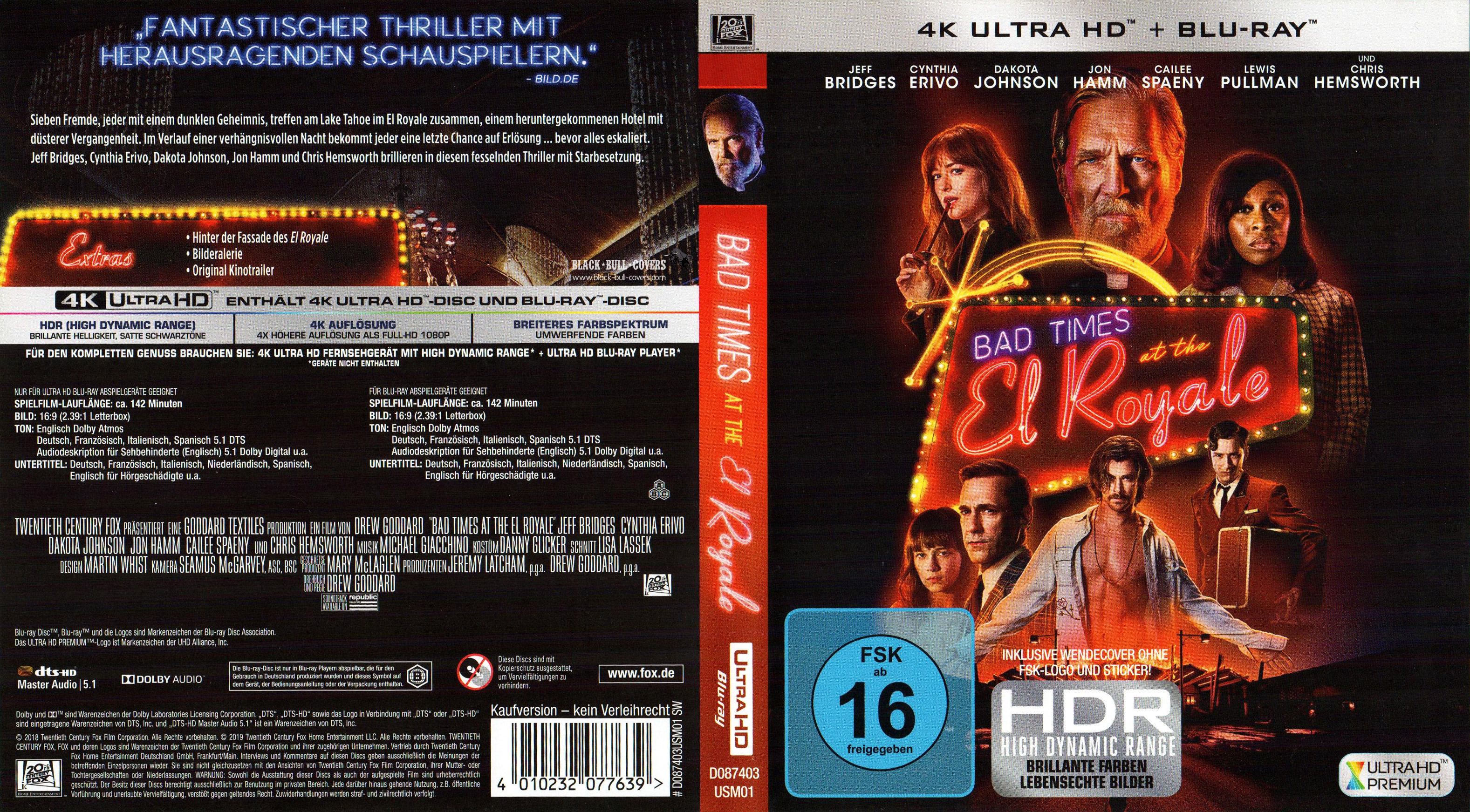 Bad Times at the El Royale Blu-ray-Cover