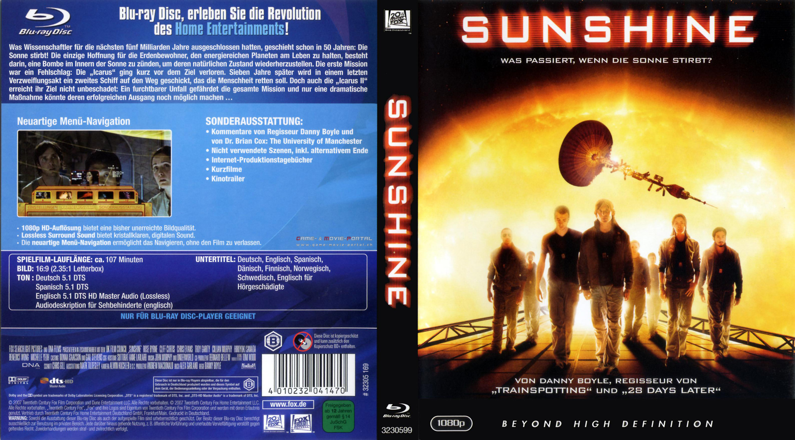 Саншайн блю. Sunshine 2007. At Dawn its quiet here Blu-ray Cover. A little trip to Heaven Blu ray Cover.